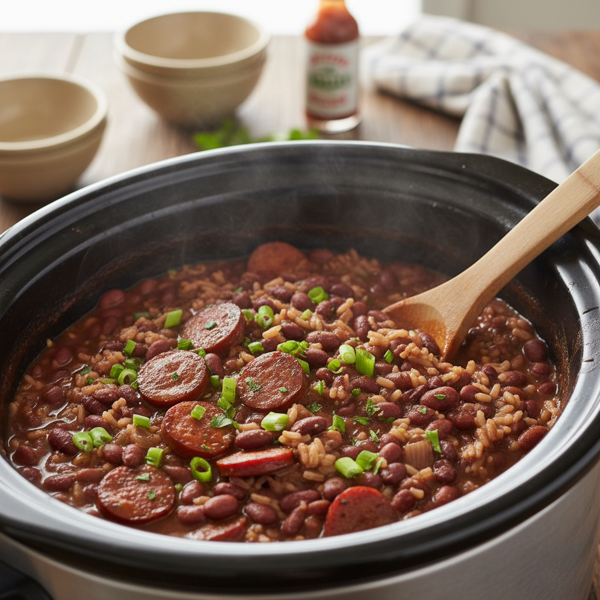 Crock-Pot Crescent City Red Beans & Rice recipe