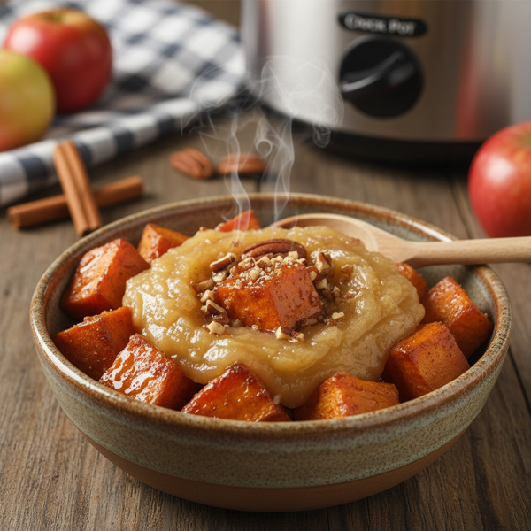 Crock Pot Sweet Potato Delight with Applesauce recipe