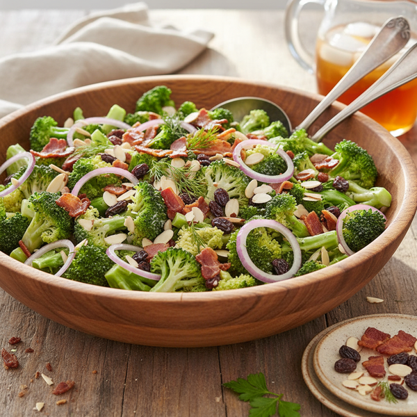 Crunchy Bacon & Raisin Broccoli Salad recipe