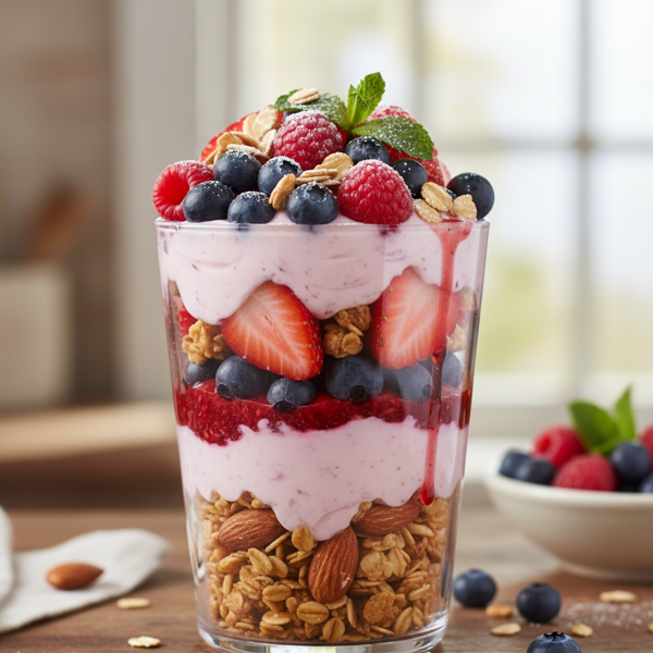 Crunchy Berry Parfait Delight recipe