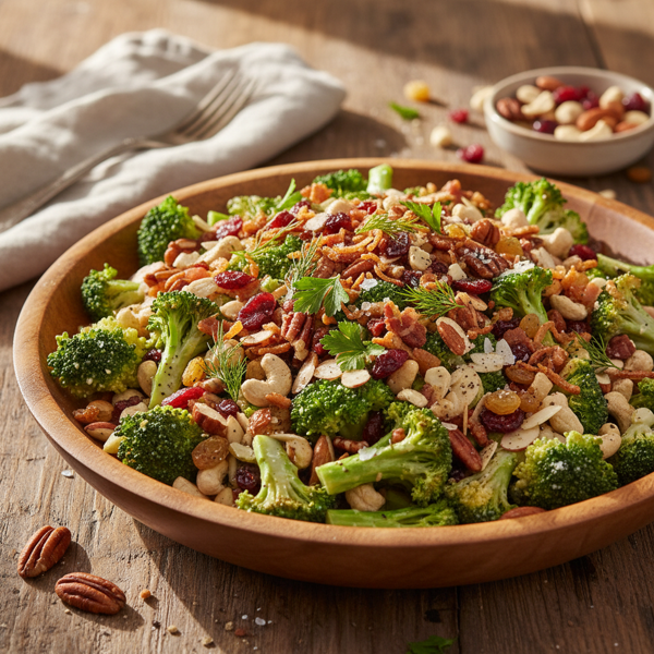 Crunchy Broccoli Nut Salad recipe