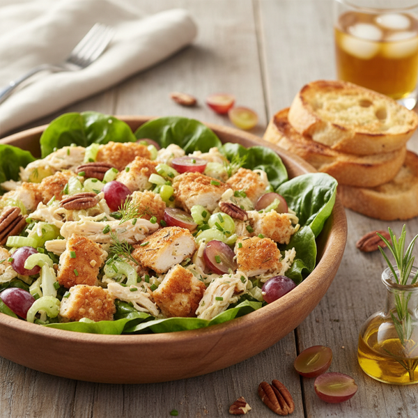 Crunchy Chicken Salad Delight with Sweet Grapes recipe