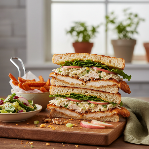Crunchy Chicken and Apple Delight Sandwiches recipe