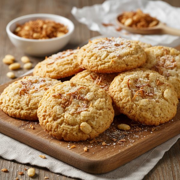 Crunchy Coconut Rice Krispie Cookies recipe