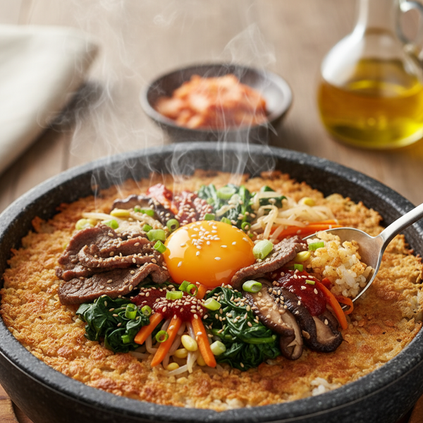 Crunchy Dol Sot Bibimbap recipe