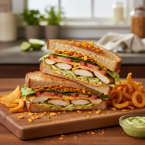 Crunchy Dorito Delight Sandwich recipe