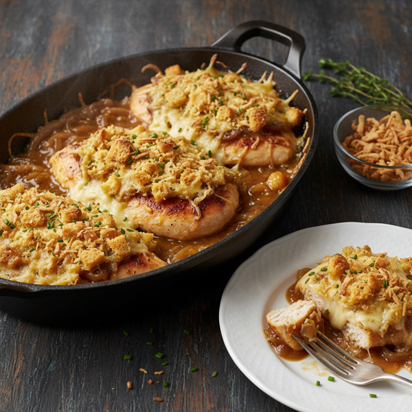 Crunchy French Onion Chicken Bake recipe