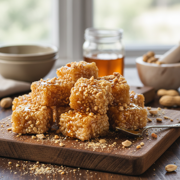 Crunchy Honey-Peanut Rice Bites recipe