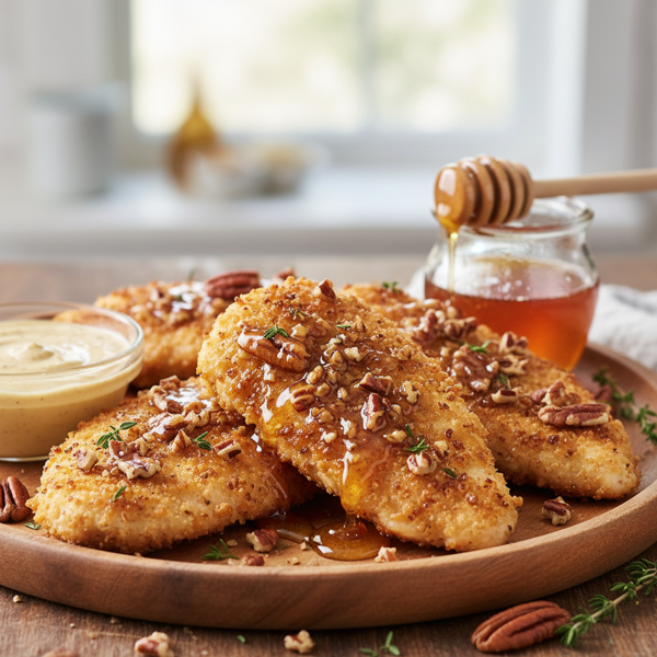 Crunchy Honey Pecan Chicken Cutlets recipe