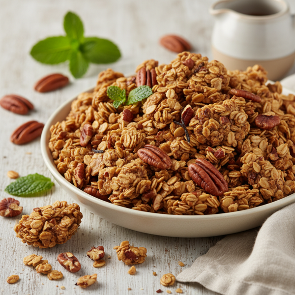 Crunchy Maple Pecan Vanilla Granola recipe