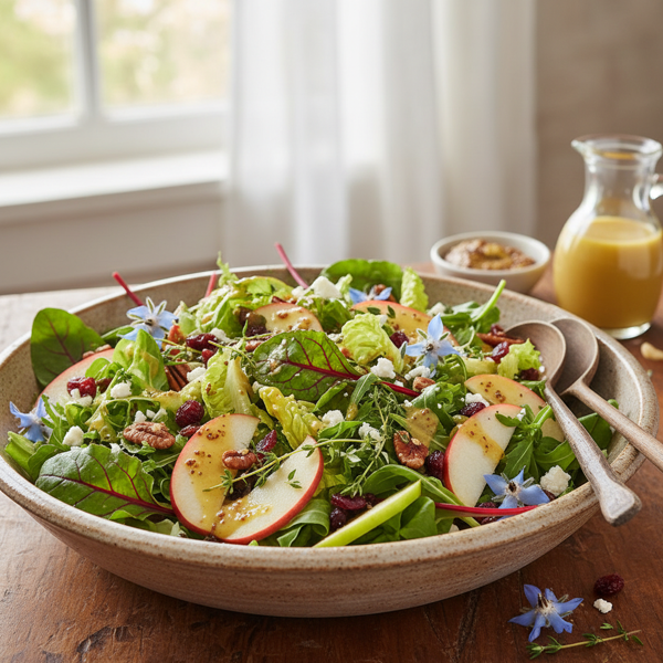 Crunchy Orchard Salad with Mustard Dressing recipe