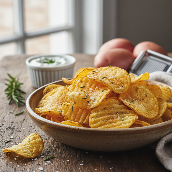 Crunchy Oven-Baked Potato Chips recipe