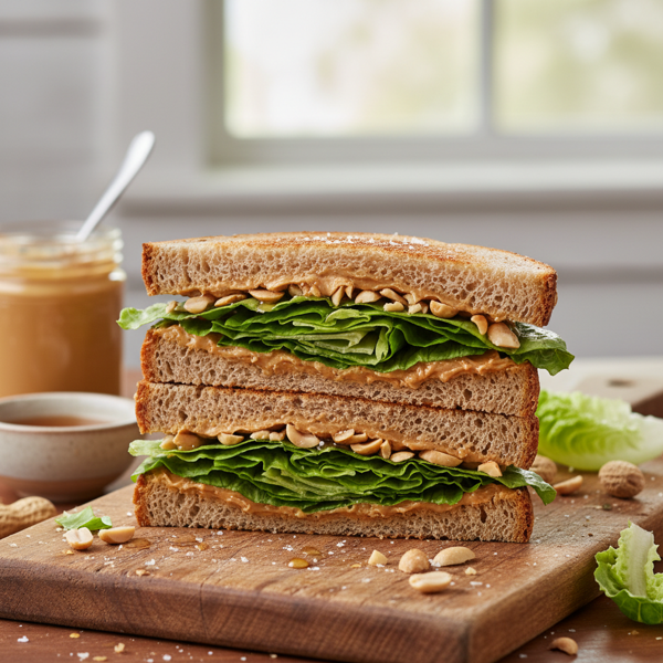 Crunchy Peanut-Butter Lettuce Delight Sandwich recipe