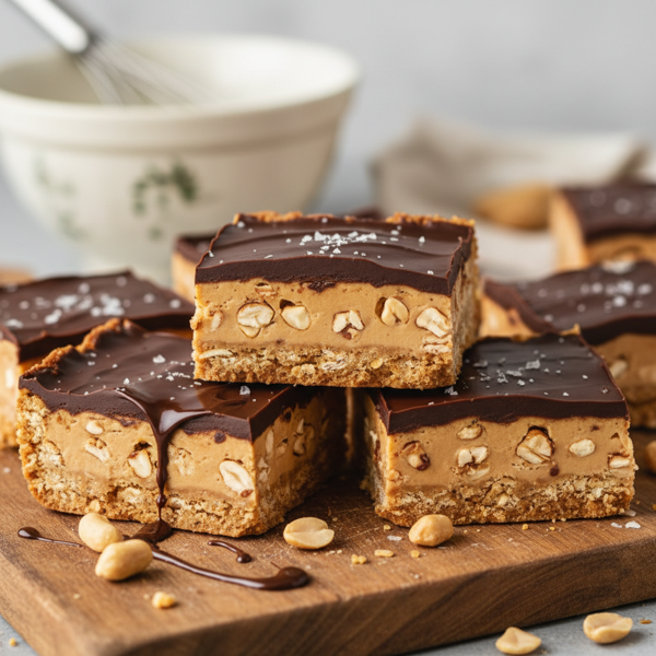 Crunchy Peanut Butter Bliss Bars recipe