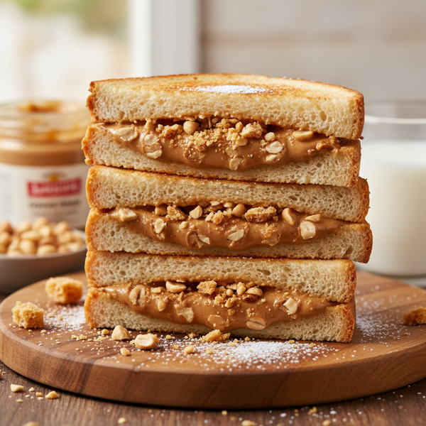 Crunchy Peanut Butter Delight Sandwiches recipe