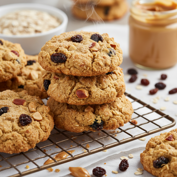 Crunchy Peanut Butter Oatmeal Raisin Delights recipe