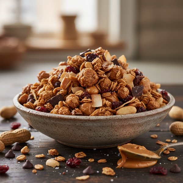 Crunchy Peanut Butter Trail Mix Delight recipe