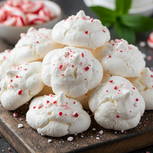 Crunchy Peppermint Meringue Kisses recipe
