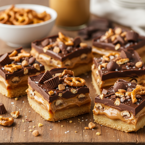 Crunchy Pretzel Delight Bars recipe