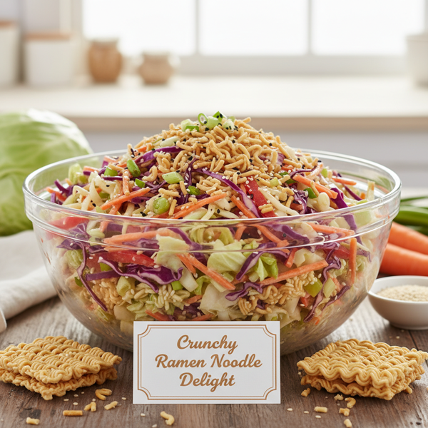 Crunchy Ramen Noodle Coleslaw Delight recipe