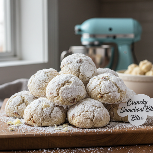 Crunchy Snowball Bliss Cookies recipe