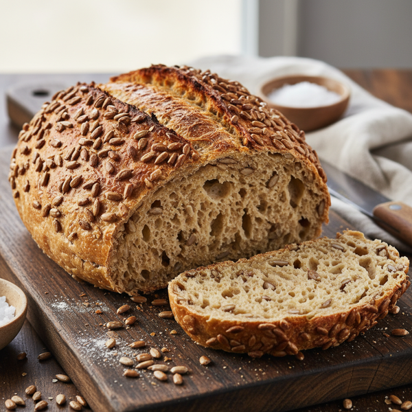 Crunchy Sunflower Seed Artisan Bread recipe