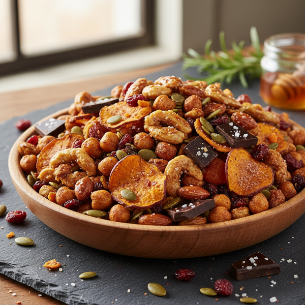 Crunchy Sweet & Salty Healthy Snack Medley recipe