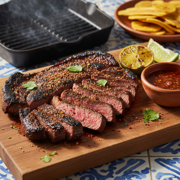 Cuban-Grilled Skirt Steak with Adobo Marinade recipe