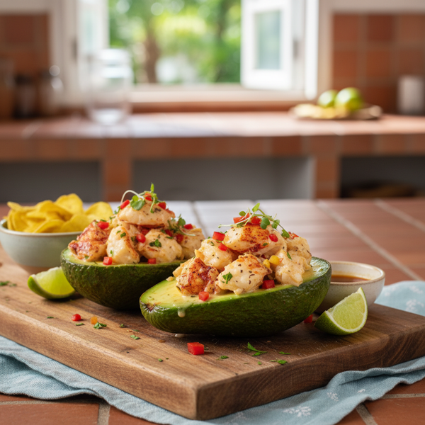 Cuban Lobster-Stuffed Avocado Delight recipe