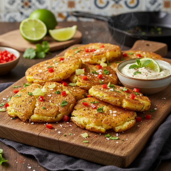 Cuban Style Crispy Crushed Potatoes recipe