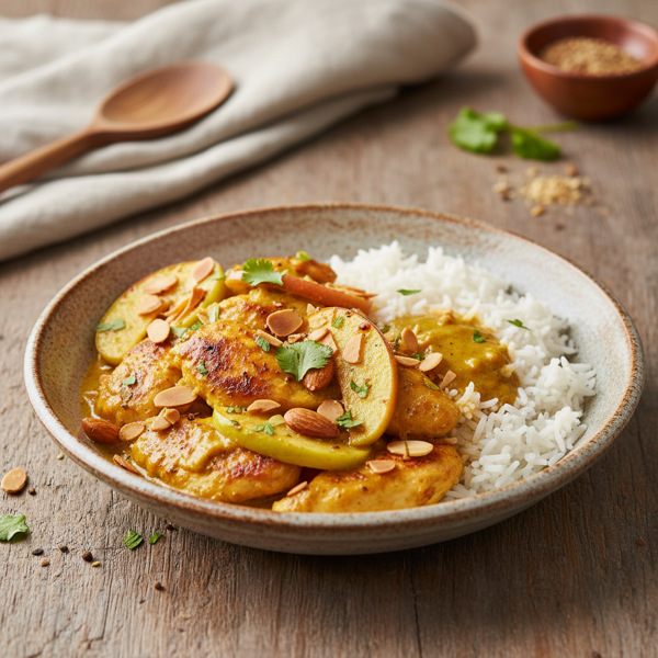 Curried Almond Chicken with Apples recipe