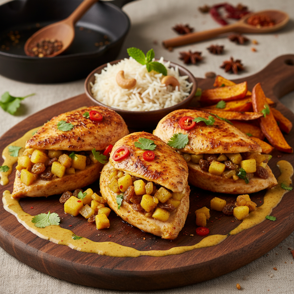 Curried Apple-Stuffed Chicken Breasts recipe