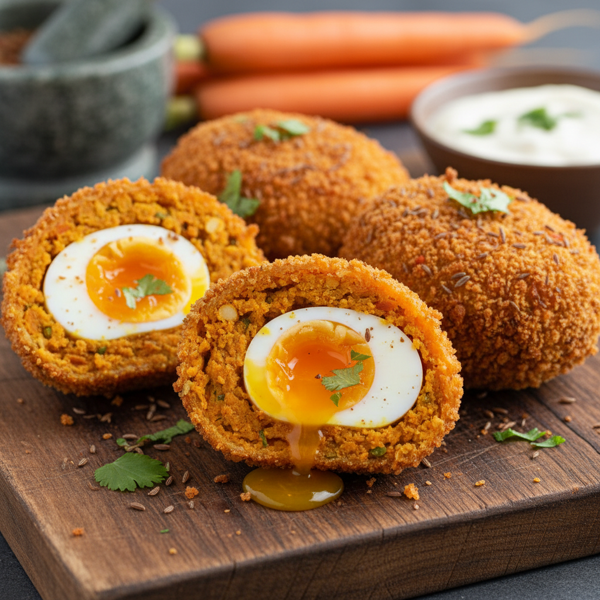 Curried Carrot Scotch Eggs recipe