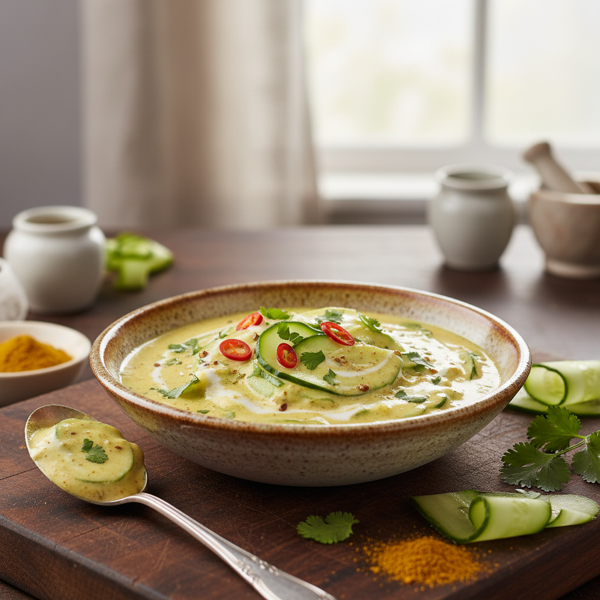Curried Creamy Cucumber Delight recipe