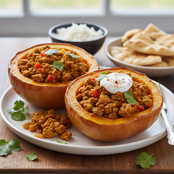 Curried Lamb-Stuffed Acorn Squash recipe