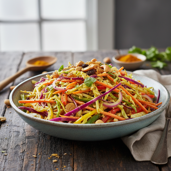 Curried Rainbow Coleslaw recipe