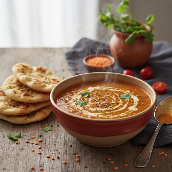 Curried Red Lentil and Tomato Soup recipe