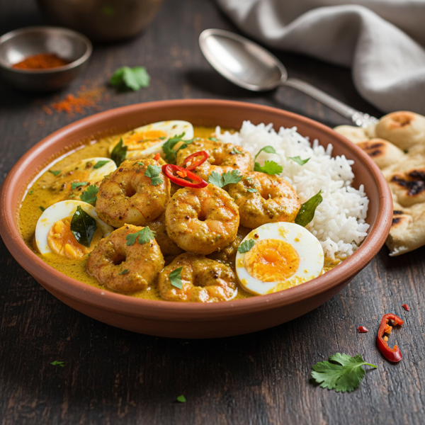 Curried Shrimp and Egg Delight recipe