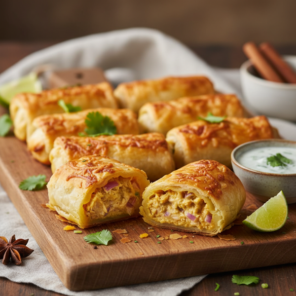 Curried Tuna Cheese Roll-Ups recipe