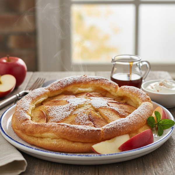 Custard-Style German Apple Pancake recipe
