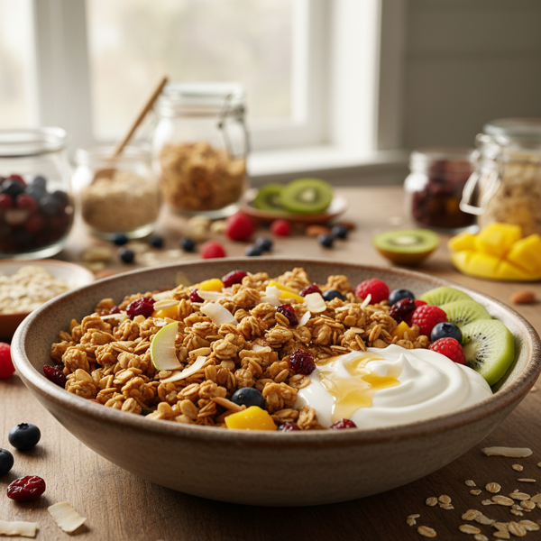Customizable Low-Fat Fruity Granola recipe
