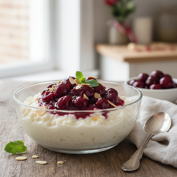 Danish Risalamande with Cherry Compote recipe