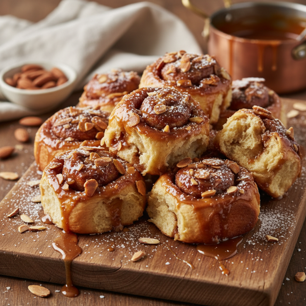 Decadent Almond Caramel Sticky Buns recipe