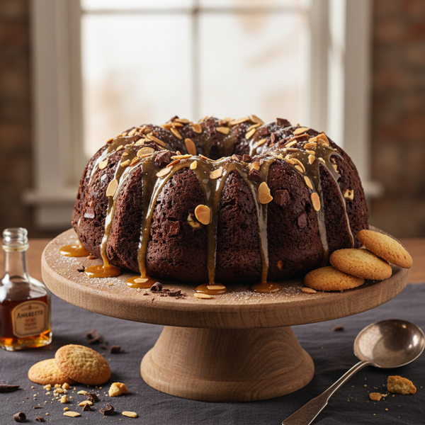 Decadent Amaretto Triple Chocolate Bundt Cake recipe