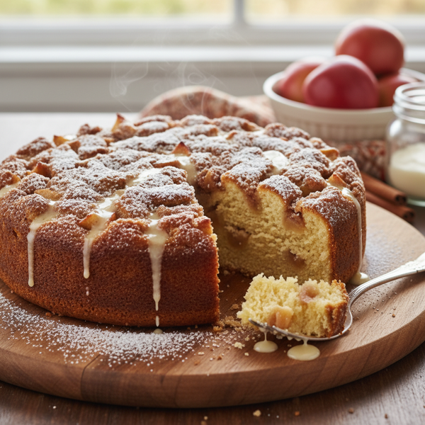 Decadent Apple Sour Cream Coffee Cake Delight recipe