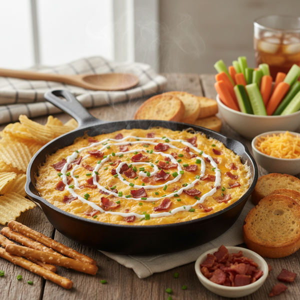 Decadent Bacon Cheddar Ranch Dip recipe