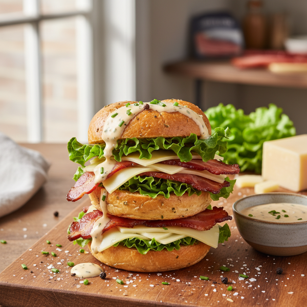 Decadent Bacon Swiss Lettuce Delight recipe