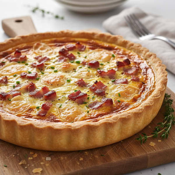 Decadent Bacon and Gruyere Quiche recipe