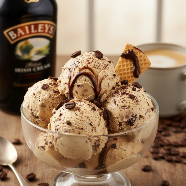 Decadent Bailey's Irish Cream Coffee Chip Ice Cream recipe