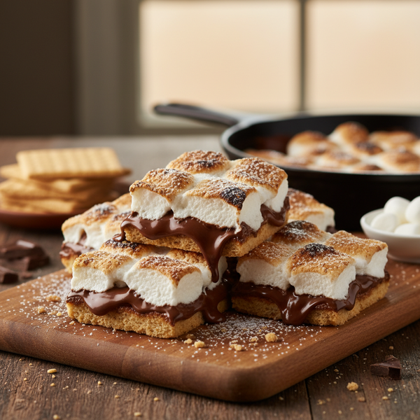 Decadent Baked S'mores Squares recipe